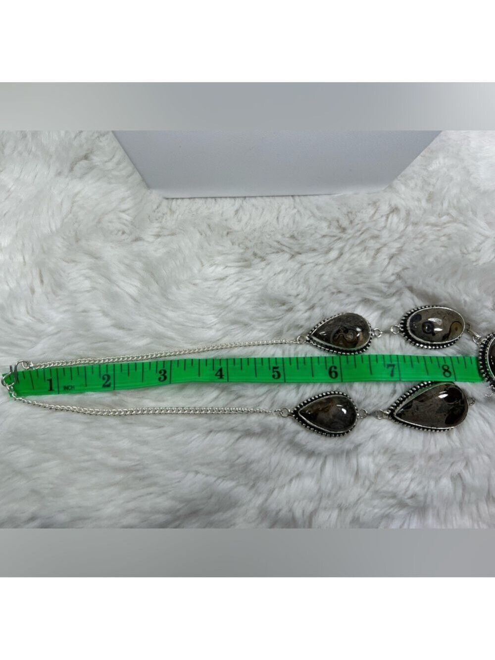 Coffe Bean Jasper 925 Gemstone Necklace & Bracelet - Picture 6 of 8